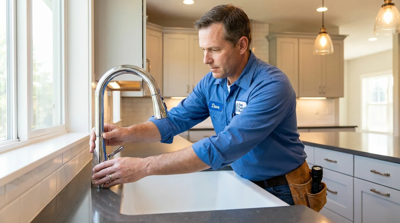 Kitchen faucet installation by Johns Plumbing LLC in Estero
